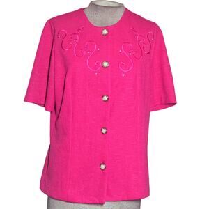 Vintage Pablo Collection Pink Jacket Blazer Size 12